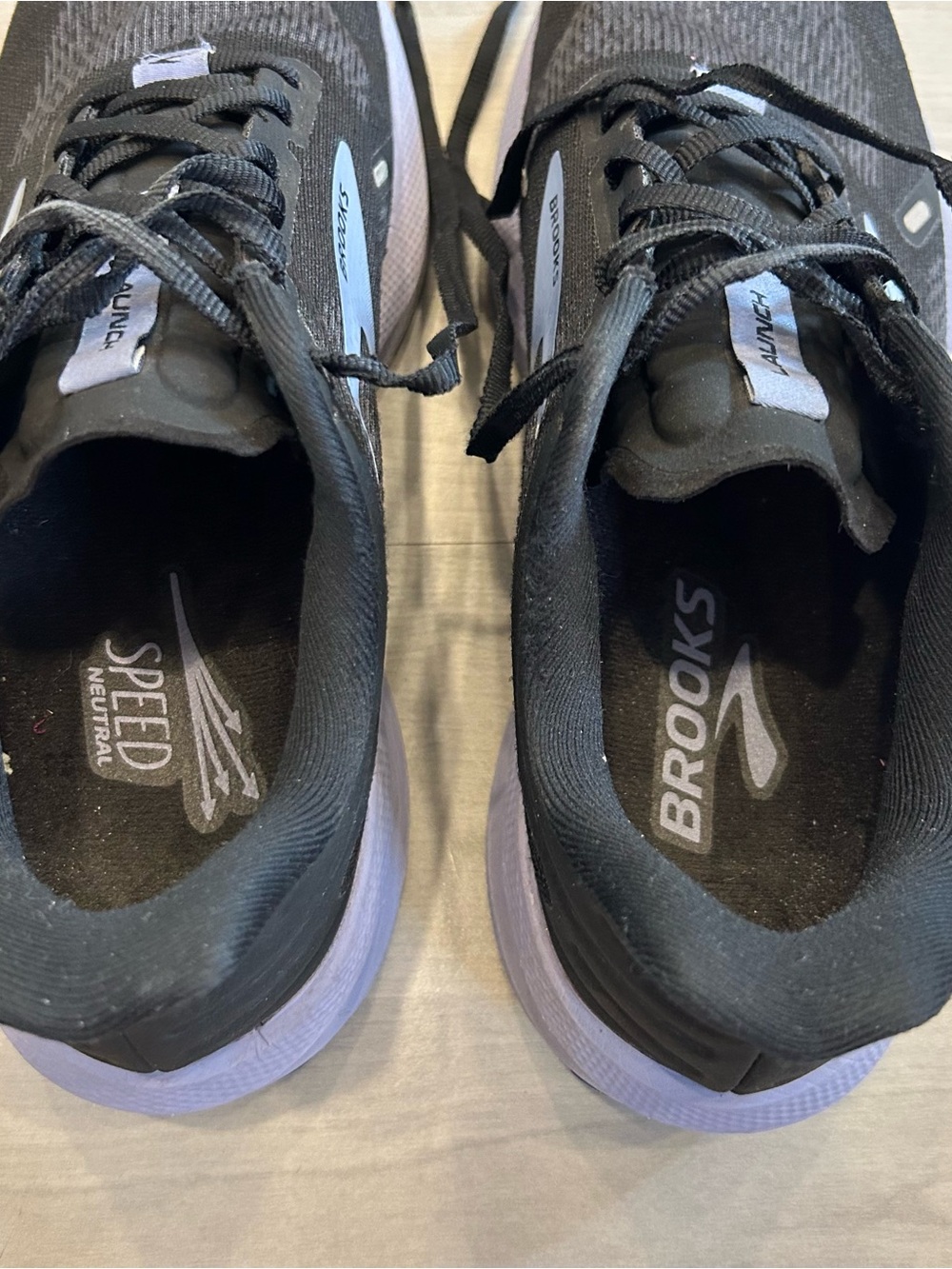 Brooks Launch 9 Black Purple Running Shoes Size 9.5 Women’s Athletic Sneakers - Picture 8 of 9